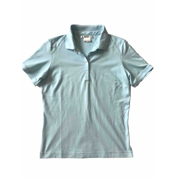 VTG Nike Golf Polo Tennis Baby Blue Top Dri Fit S/S Shirt Womens Size Medium EUC - Picture 1 of 9